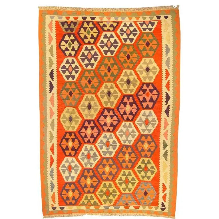 One Of The Kind Ardabil Persian Kilim 9'2" x 6'0"